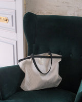 Pinstripe Shopper bag Ivory
