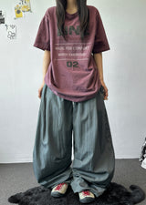 Steady Number Pigment Oversized T-Shirt 3color