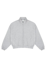 Cropped Oversized Zip Sweatshirt