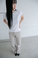 clean short sleeve half top(3colors)