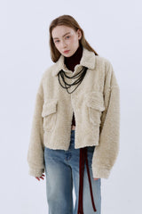 SHEARLING POCKET COAT_BEIGE