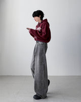 Beryl Gray Wide Denim