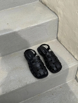 NET WIVING STRAP BANDING SANDAL (2COLORS!)