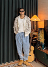 [virstyle original] INKKI two tuck Balloon Tapered Denim Pants 4COLOR