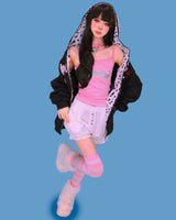 dalmatian hood zip-up