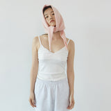 Ruffle bra top_ivory