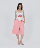 CONY CALL OUT BABY RIB TANK TOP / WHITE