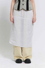 Nylon layerd skirt (White)