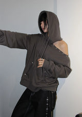 CUTTING EYELET HOODIE