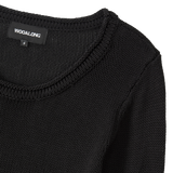 Mesh Cutout Knit - BLACK