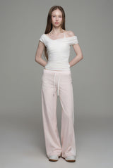 Soft blend layered top, White