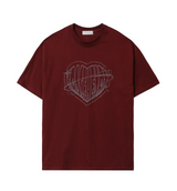 フェイスハートボクシーフィット半袖Tシャツ