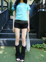 stripe folding shorts