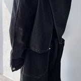 Stitch Back Slit Cropped Jacket