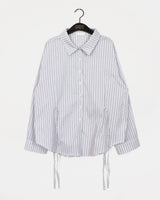 Peden Stripe Side Ribbon Shirt