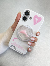 ドルフィンマグセーフカードストレージハードスマホケース(ピンク)