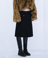 PLEATED MIDI SKIRT