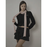 STITCH SLIM MUFFLER-PINK