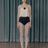 Rose Corsage Frill-top High-waist Bikini