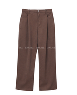 Yogis Wide-Fit Single-Tuck Corduroy Pants