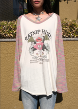 キャットニップハイロングTシャツ multi