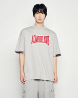 25FW ダブルレイヤーロゴワイド半袖Tシャツ メランジ