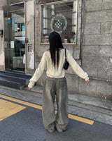 グレービンテージデニムパンツ