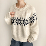 Eve High Quality Nordic Snowflake Round Knit