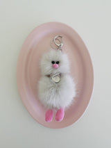 Cosymosy Mini Bird Keyring - Light Gray