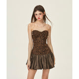 [GirlyFancyClub] Hot Girl Sexy Off-the-shoulder Bud-shaped Tube Top Puff Dress