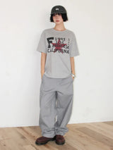 DYED BARREL WIDE PANTS