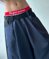 Back Two Pocket Belt Stitch Denim Bermuda Shorts 2color
