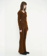 COLOR KNIT FLARE PANTS
