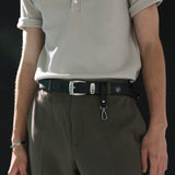 western rosy stud loop belt black