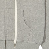 TEMPUS パッチクロップフードジップアップ (GREY MELANGE)