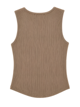 HORIZON RING SHORT SLEEVELESS [BEIGE]