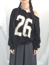 Numbering loose sweatshirt