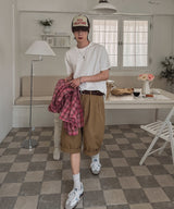 ムードベーシッククロップ半袖Tシャツ