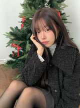 アンジュファーカラーキルトショートジャケット