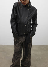 [MADE] Copea High-Neck Leather Jacket