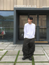 チェッカーベーシッククロップカットアウトロングスリーブ3C