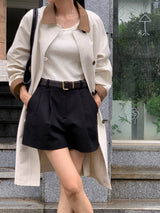 Noiton リブUネックTシャツ