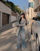 フリース裏地ラウンドネックTシャツ