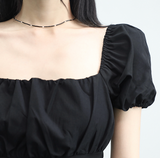 Webit Shirring Puff Dress