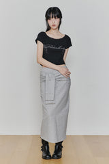 ペタラインレースTEE black