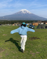 フーディーナイロンウィンドブレーカー (ブルー)