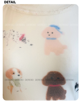 Blur Cartoon Mash Round Long Sleeve T-shirt