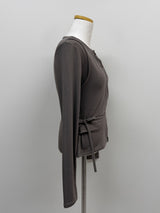 [Brushed Lining] Poe Wrap Bustier T-Shirt