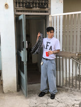 No.1313 レコードハーフTシャツ (3color)