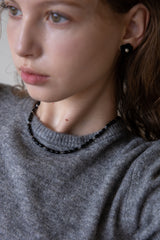 Oval black onyx necklace